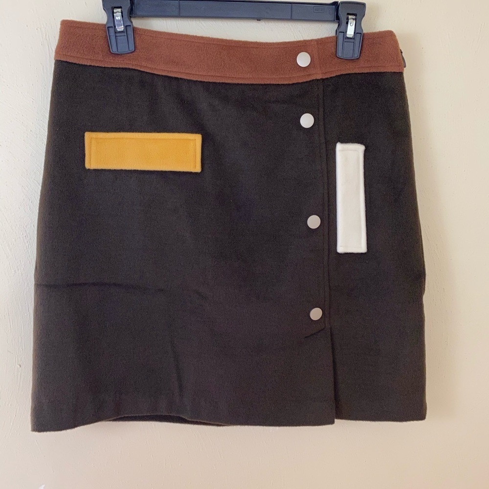 🆕 J. O A. Suede Skirt. Brown/Tan/Ivory/Chocolate.